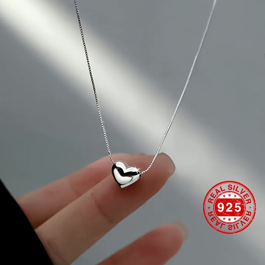 Silver Heart Charm Necklace