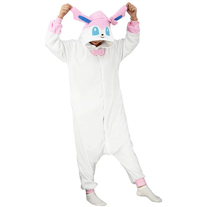 Pokemon Christmas Pajamas: Sylveon Fleece Onesie