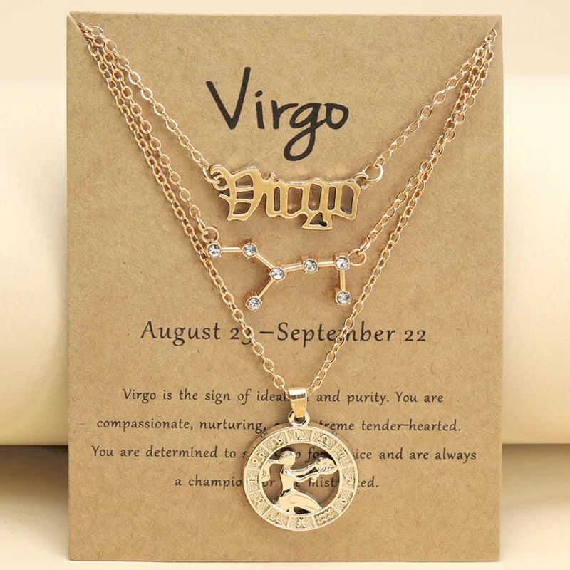 Zodiac Charm Necklace Set