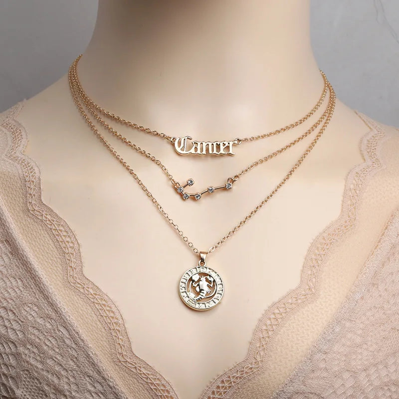 Zodiac Charm Necklace Set