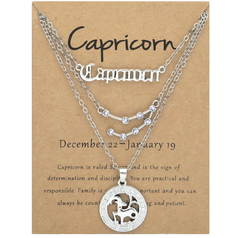 Zodiac Charm Necklace Set