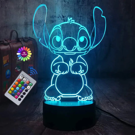 Stitch Illusion Night Light Lamp