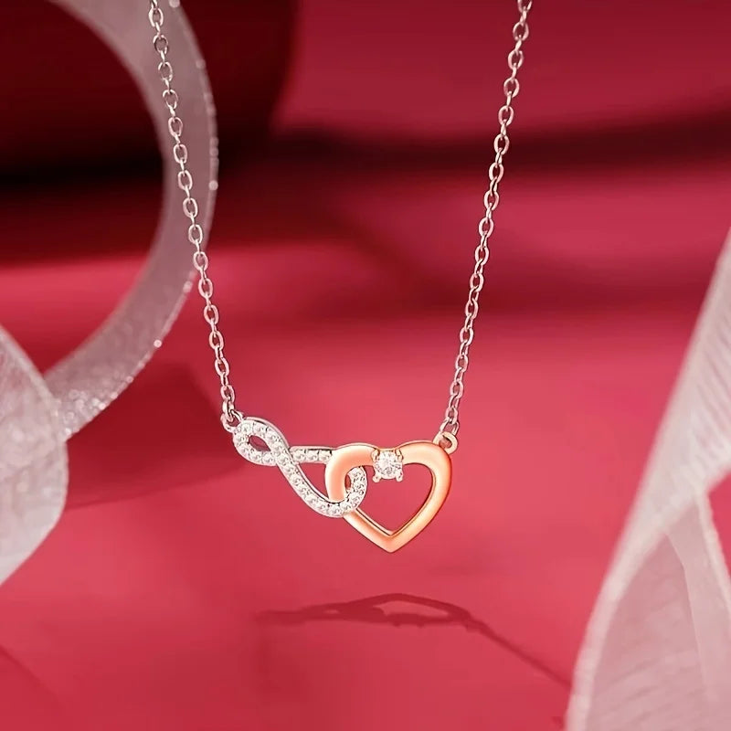 Eternal Love Zircon Necklace for Girl Friend