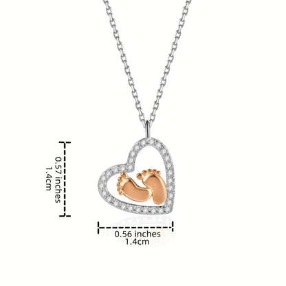 Heartfelt Footprint Necklace Gift