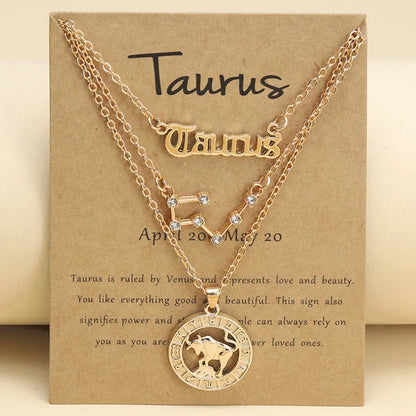 Zodiac Charm Necklace Set