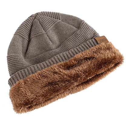 New Unisex Slouchy Cozy Winter Fur Lined Beanie Hat