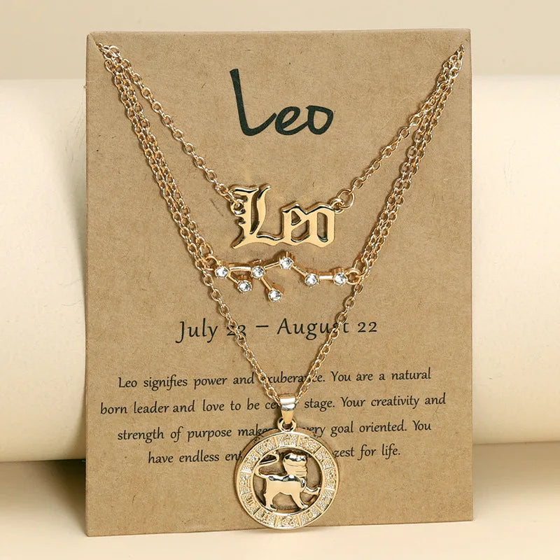 Zodiac Charm Necklace Set