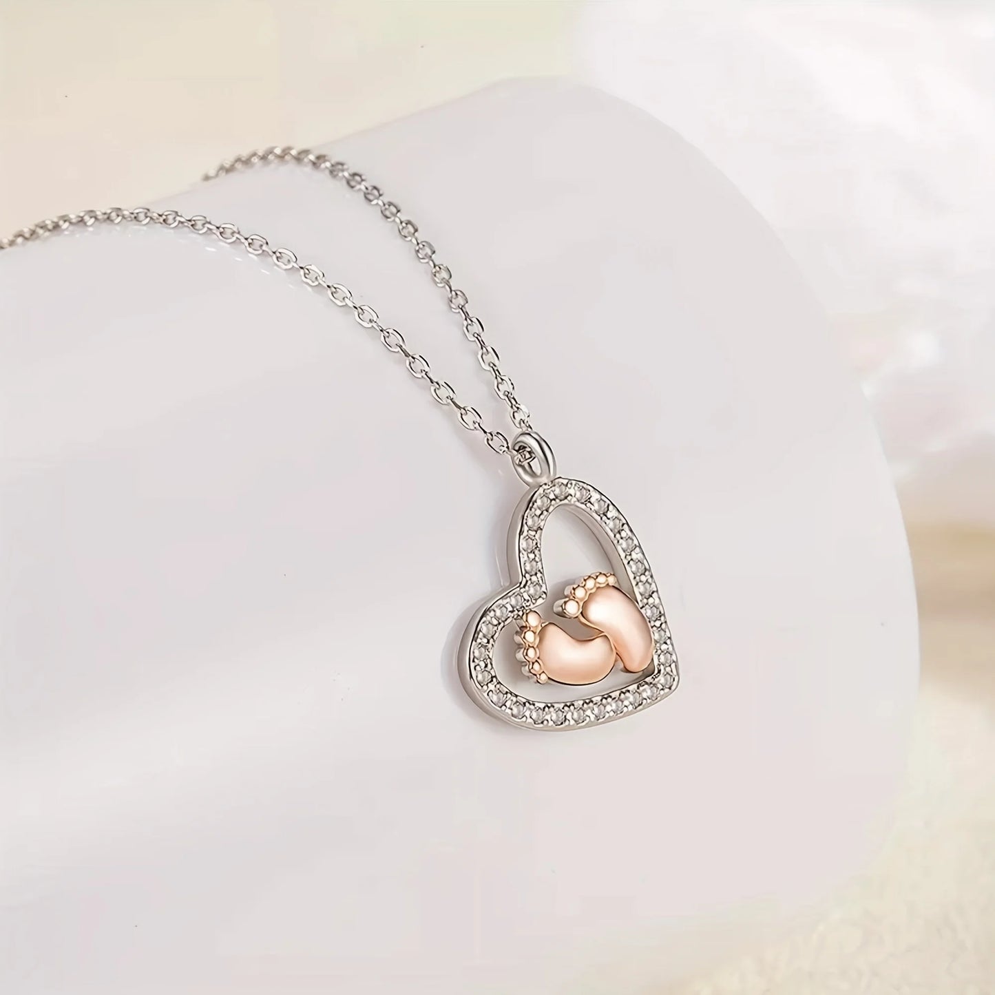 Heartfelt Footprint Necklace Gift