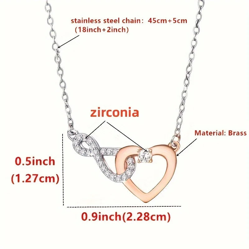 Eternal Love Zircon Necklace for Girl Friend