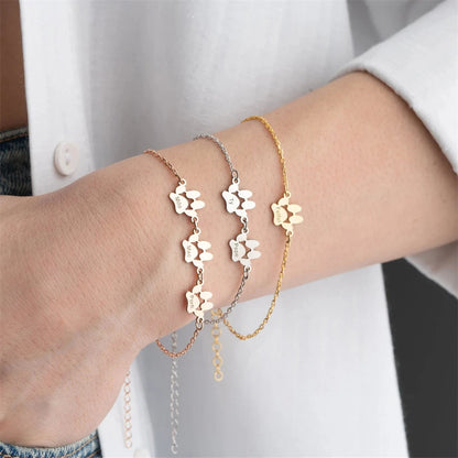 Pet Paw Memory Charm Bracelet