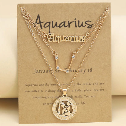 Zodiac Charm Necklace Set