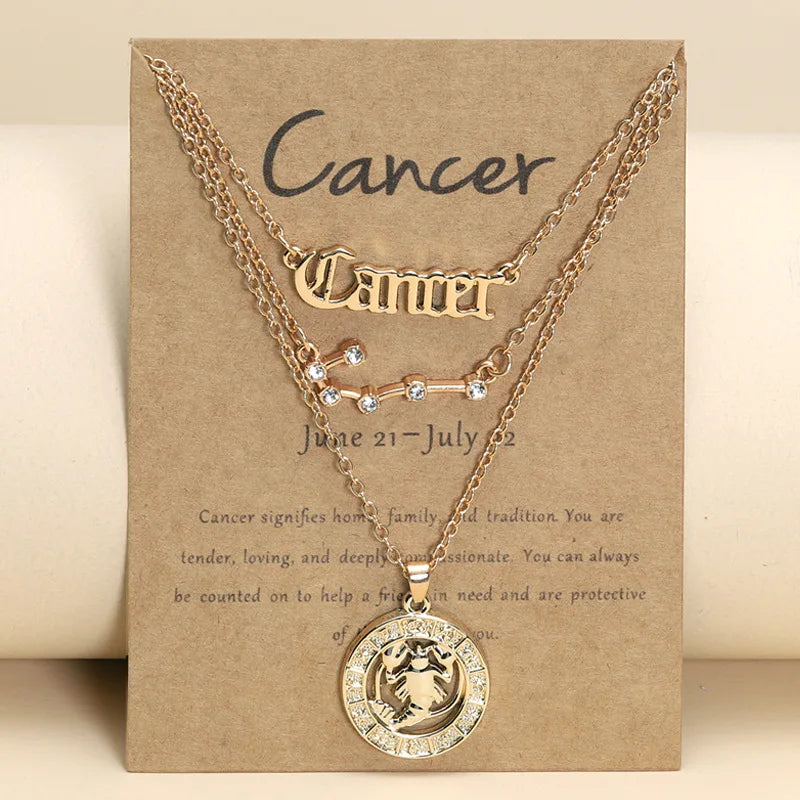 Zodiac Charm Necklace Set