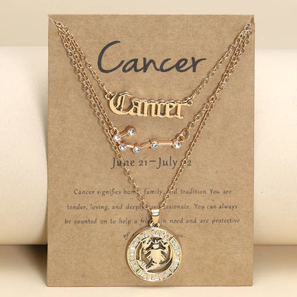 Zodiac Charm Necklace Set