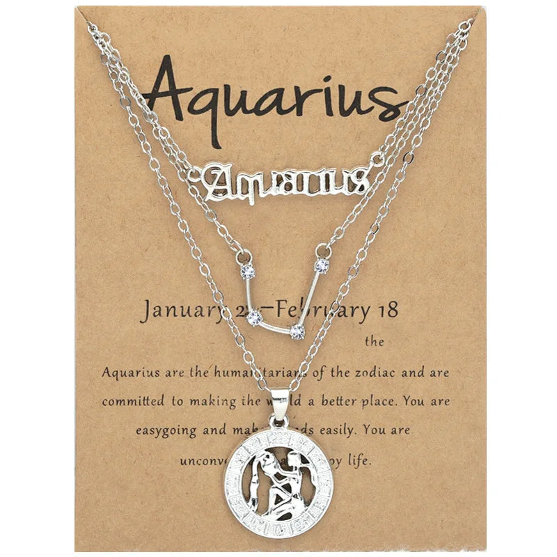 Zodiac Charm Necklace Set