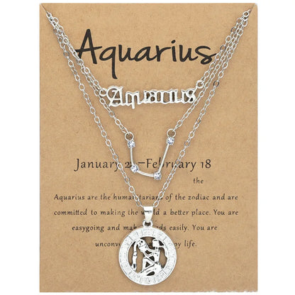 Zodiac Charm Necklace Set