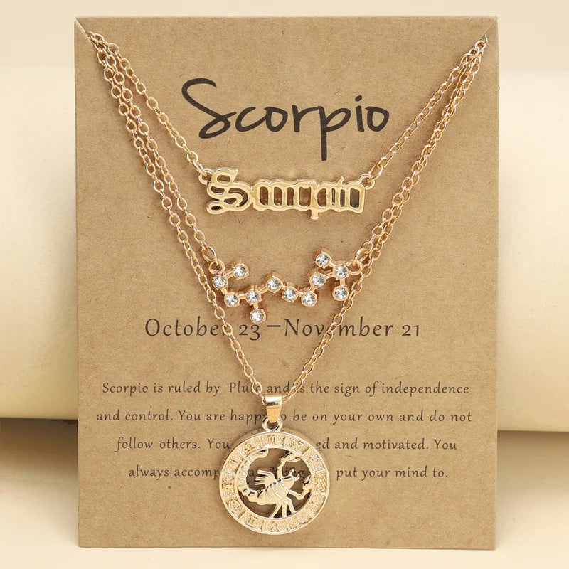 Zodiac Charm Necklace Set