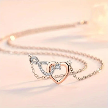 Eternal Love Zircon Necklace for Girl Friend