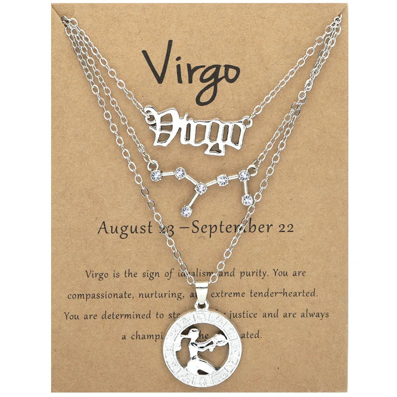 Zodiac Charm Necklace Set