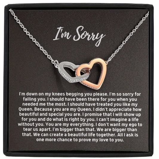 Golden Heart Apology Necklace Set