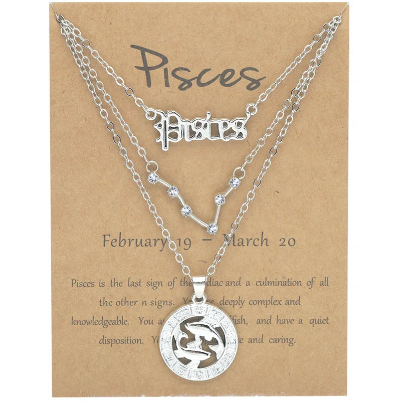 Zodiac Charm Necklace Set