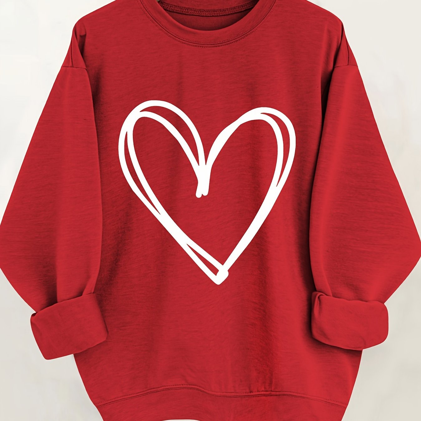 Cozy Heart-Print Pullover